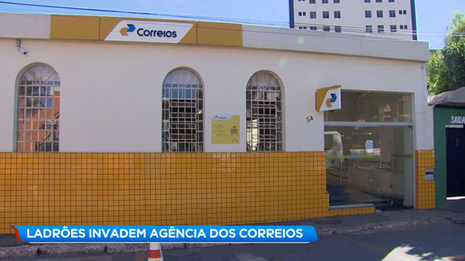 agência amarelo branco invadida